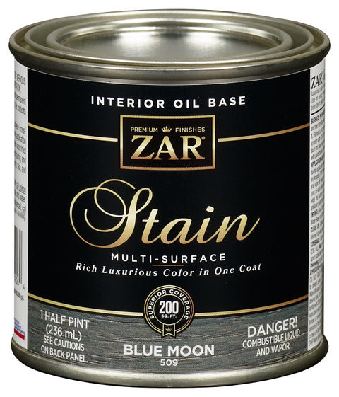 ZAR 50906 Wood Stain, Blue Moon, Liquid, 0.5 pt