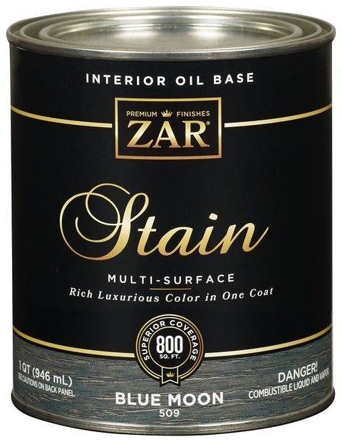 ZAR 50912 Wood Stain, Blue Moon, Liquid, 1 qt