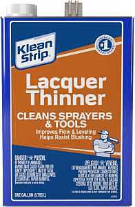 Klean Strip GML170 Lacquer Thinner, Liquid, Free, Clear, Water White, 1 gal, Can, Pack of 4