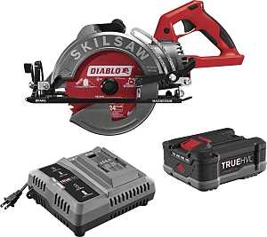 Skilsaw SPTH77M-12 Worm Drive Saw Kit, Battery Included, 48 V, 7-1/4 in Dia Blade, 53 deg Bevel
