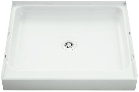 Sterling Ensemble 72101100-0 Shower Base, 34 in L, 36 in W, 5-1/2 in H, Vikrell, White, Alcove Installation