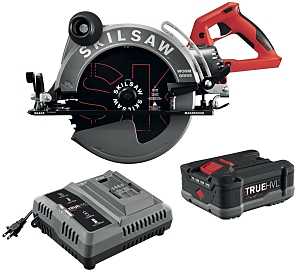 Skilsaw SPTH70M-11 Worm Drive Saw Kit, Battery Included, 48 V, 5 Ah, 10-1/4 in Dia Blade, 0 to 51 deg Bevel