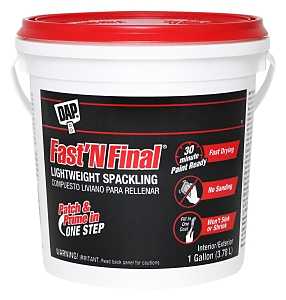 DAP 12143 Lightweight Spackling, Latex, Oil Base, White, 1 gal Tub