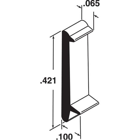 Prime-Line P 8167 Rigid Screen Spline, 0.125 in D, 80 ft L, Vinyl, Black, Pack of 25