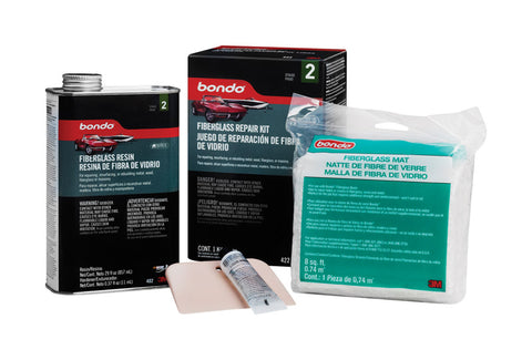Bondo Fiberglass Resin Repair Kit 1 qt. For Repairs Auto, Truck, Boat, Snowmobile, Campers and Far
