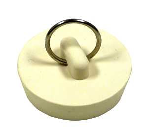 Plumb Pak Duo Fit Series PP820-6 Drain Stopper, 1-5/8- to 1-3/4 in Dia Dimensions, Rubber, White, Pack of 6