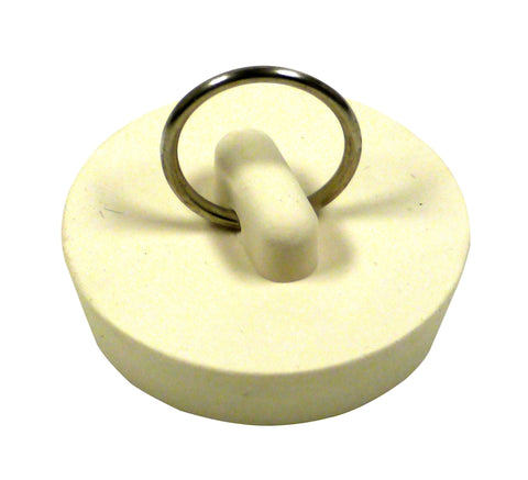 Plumb Pak Duo Fit Series PP820-6 Drain Stopper, 1-5/8- to 1-3/4 in Dia Dimensions, Rubber, White, Pack of 6