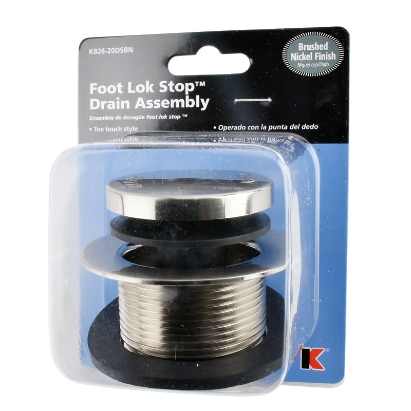 Keeney K826-20DSBN Foot Lok Closure Assembly with Strainer, Brushed Ni ...