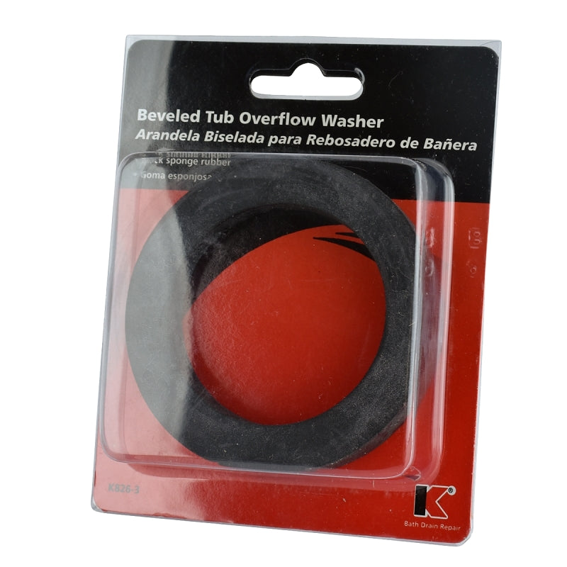 Keeney K826-3 Beveled Overflow Washer, Rubber, Black – Shell Lumber and ...