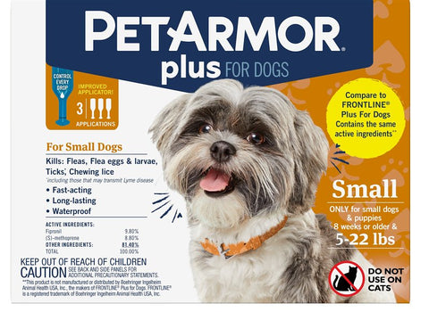 PetArmor Plus 5387 Flea and Tick Topical Treatment, Liquid Tube