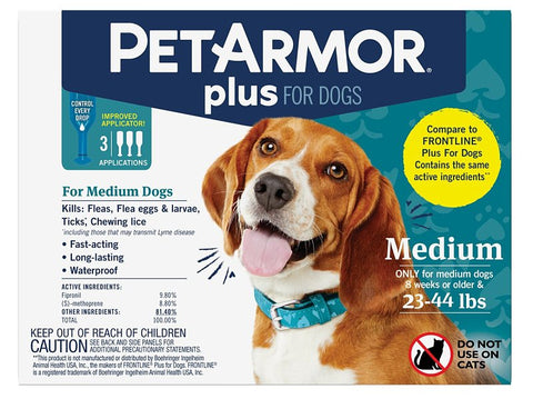 PetArmor Plus 5388 Flea and Tick Topical Treatment, Liquid Tube