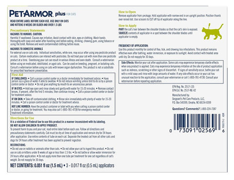 PetArmor Plus 5391 Flea and Tick Topical Treatment, Liquid Tube