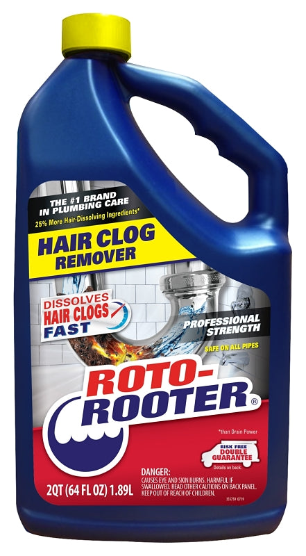 Roto-Rooter 351405 Hair Clog Remover, Liquid, Characteristic, 64 oz ...