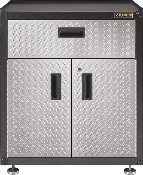 Modular Gear Storage Gladiator GAGB28KDYG Modular Gear Box, 300 lb, 1-Drawer, Steel, Silver ...