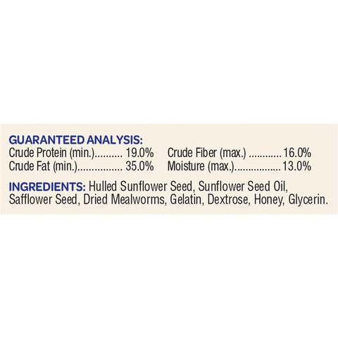 Kaytee Assorted Species Seed and Mealworm Seed Cake 1.4 lb, Pack of 6