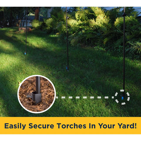 TIKI Black Metal 10.75 in. Torch Stake Outdoor Torch 1 pc