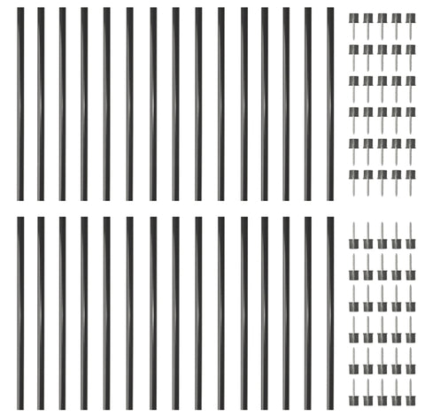 Nuvo Iron CR-32 Baluster, 3/4 in Dia, 32 in L, Round, Steel, Black, Galvanized