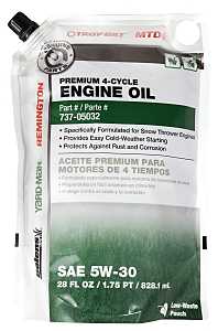 Troy-Bilt 490-000-M020 Snow Thrower Oil, 28 oz, Pack of 12