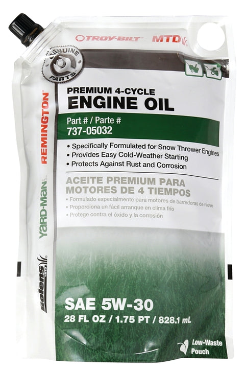 Troy-Bilt 490-000-M020 Snow Thrower Oil, 28 oz, Pack of 12