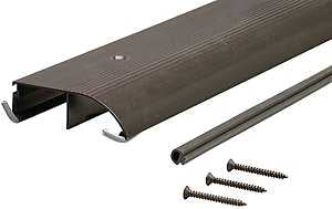 M-D TH153 69709 Bumper Threshold, 72 in L, 4 in W, Aluminum, Bronze