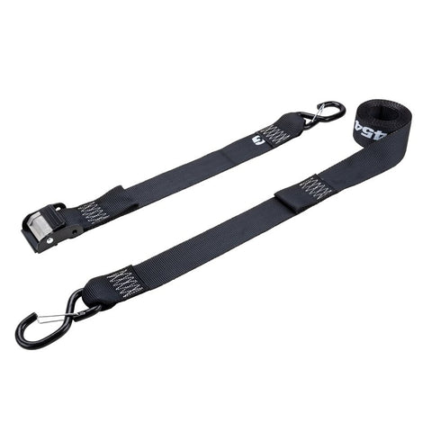 Keeper 47309 Tie-Down Cam Buckle Strap with S-Hooks, 2 in W, 10 ft L, 1000 lb Working Load, Black