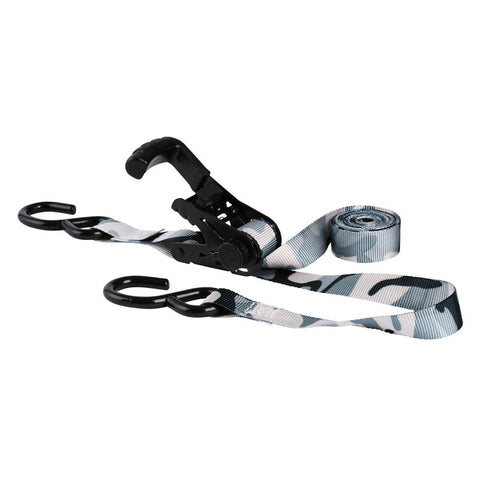 Keeper 47310 Tie-Down Strap, 1 in W, 10 ft L, Gray, 500 lb Working Load, S-Hook End