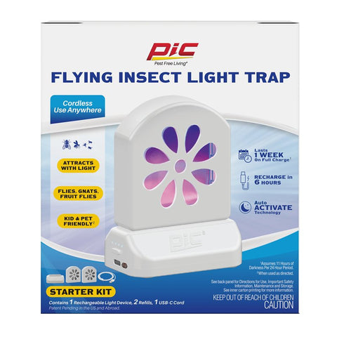PIC BTZ Portable Flying Insect Trap, White