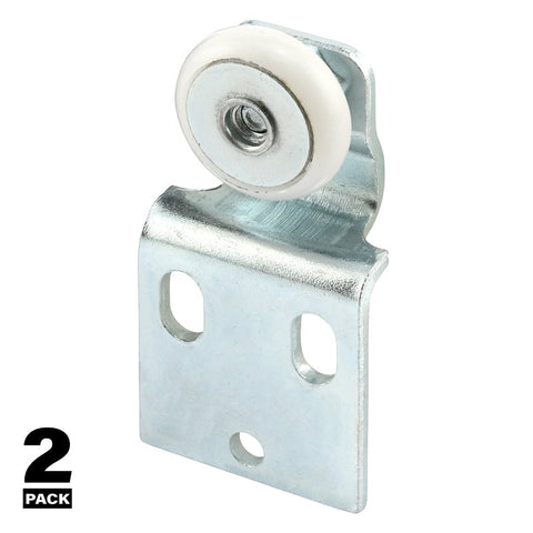 Prime-Line N 6516 Roller Assembly, 3/4 in Dia Roller, 3/8 in offset, Steel, Silver, 1-Roller, 60 lb