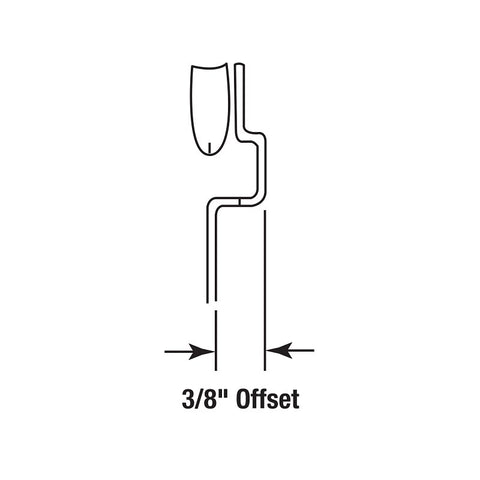 Prime-Line N 6516 Roller Assembly, 3/4 in Dia Roller, 3/8 in offset, Steel, Silver, 1-Roller, 60 lb