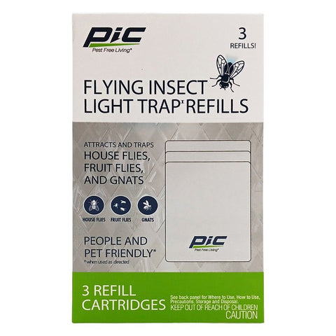 PIC PIC-FIT-REF Flying Insect Light Trap Refill, Pellet, 3-1/2 in W Trap, Clear, Pack of 6