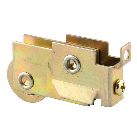 Prime-Line N 6624 Door Roller, 1-1/8 in Dia Roller, 5/16 in W Roller, Steel, Bottom Mounting