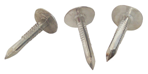 Orgill Bulk Nails 33309-050 Roofing Nail, 7/8 in L, Flat Head, Steel, Silver