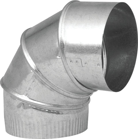 Imperial GV0301 90 deg Adjustable Elbow, 8 in Connection, 24 ga Gauge, Steel, Galvanized, Pack of 8