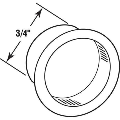 Prime-Line N 6893 Door Pull, 5/16 in D, Steel, Nickel-Plated