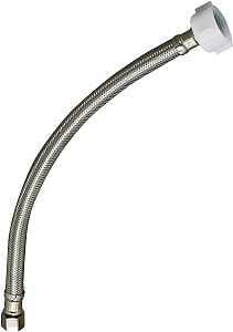 Plumb Pak EZ Series PP23843 Toilet Supply Tube, 1/2 in Inlet, Compression Inlet, 7/8 in Outlet, Ballcock Outlet, 12 in L