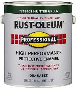 RUST-OLEUM PROFESSIONAL 7738402 Protective Enamel, Gloss, Hunter Green, 1 gal Can
