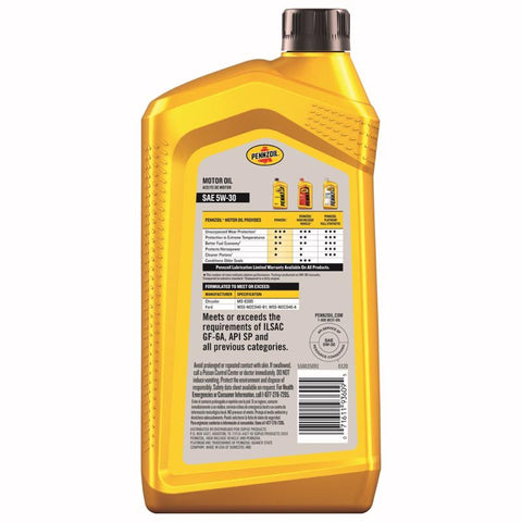Pennzoil 5W-30 Conventional Motor Oil 1 qt 1 pk, Pack of 6