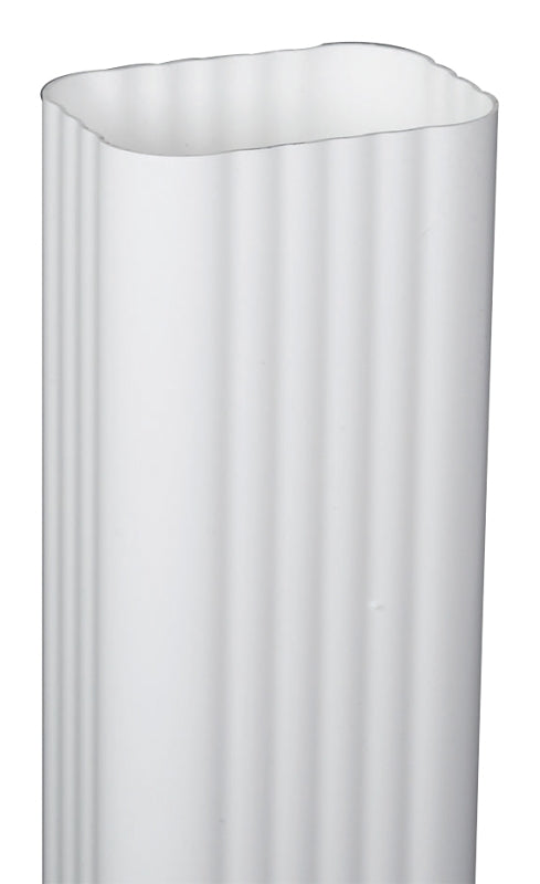 Amerimax M0593 Roofing Gutter, 10 ft L, 3 in W, Vinyl, Traditional Whi ...
