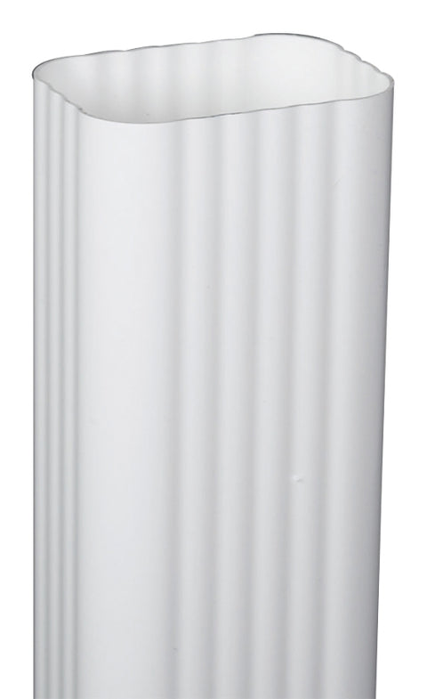 Amerimax M0593 Roofing Gutter, 10 ft L, 3 in W, Vinyl, Traditional White