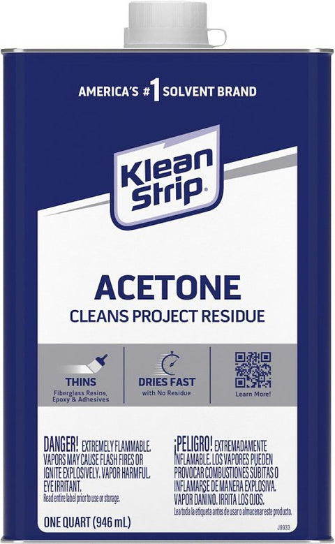 Klean Strip QAC18 Paint Thinner, Liquid, Characteristic Ketone, Sweet Pungent, Clear, 1 qt Can, Pack of 6
