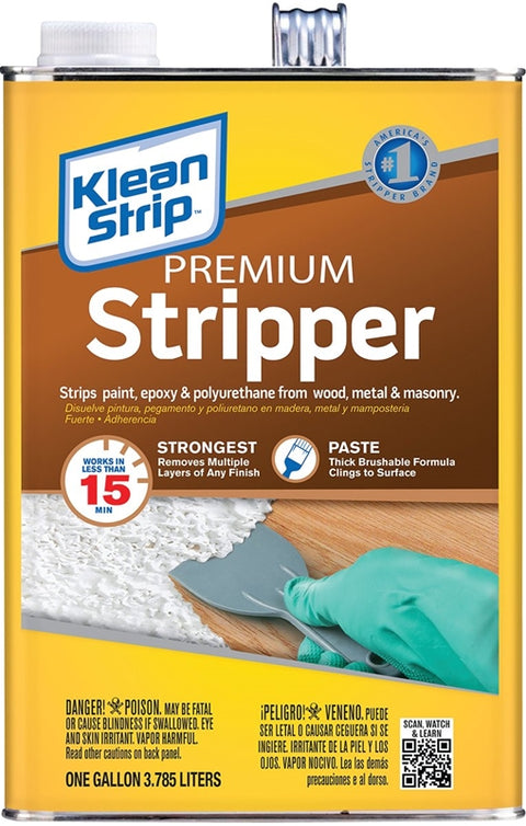 Klean-Strip GKS3 Premium Paint Stripper, 1 gal, Opaque to Clear, Viscous Liquid
