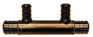 Apollo PXPA2PTO Manifold, 3-1/2 in OAL, 3/4 in Inlet, 2-Outlet, 1/2 in Outlet, Polyalloy, 200 psi Pressure