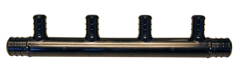 Apollo PXPA4PTO Manifold, 7-3/8 in OAL, 3/4 in Inlet, 4-Outlet, 1/2 in ...