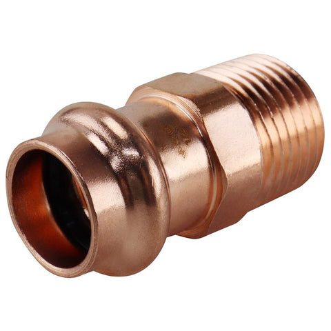 Apollo XPRMA12 Adapter, 1/2 in, MPT x Press-Fit, Copper, 300 psi Pressure