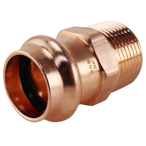 Apollo XPRMA34 Adapter, 3/4 in, MPT x Press Fit, Copper, 300 psi Pressure