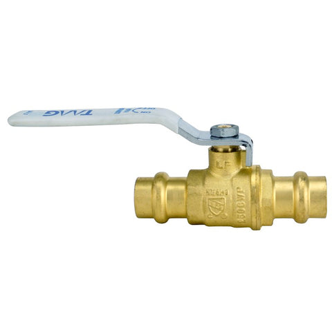 Apollo 94VLF Series 94VLF10301TMG Ball Valve, 1/2 in Connection, Press Fit, 250 psi Pressure, Brass Body
