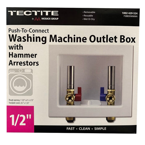 Apollo Valves Tectite FSBBOXWMWH Outlet Box, 1/2 x 1/4 in Connection, Brass