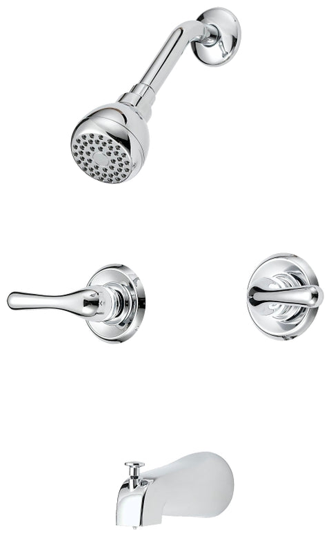 Boston Harbor F2014501CP Tub/Shower, Fixed Mount Showerhead, 1.75 gpm Showerhead, 1 Spray Settings, Zinc Tub Spout