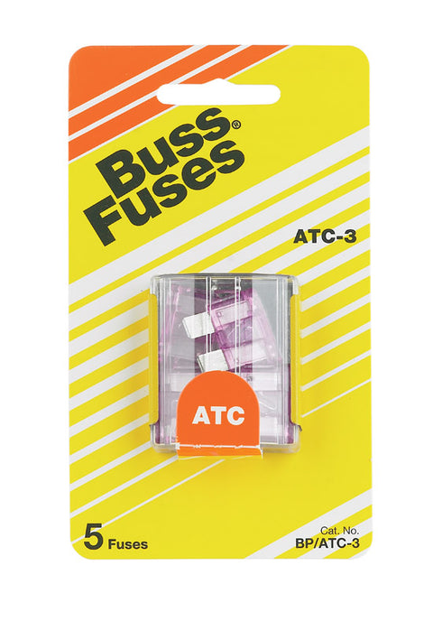 Bussmann 3 amps ATC Blade Fuse 5 pk