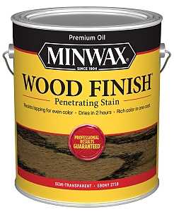 Minwax 710130000 Wood Stain, Ebony, Liquid, 1 gal, Can, Pack of 2